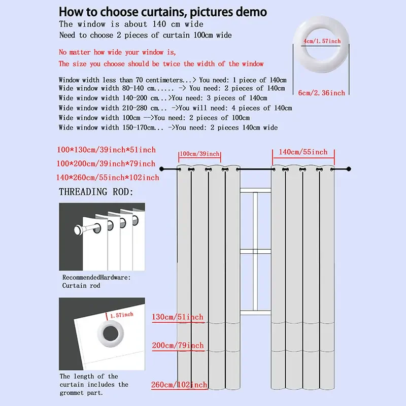 1 Panel Modern Blackout Curtains for Living Room Bedroom High Shade Thick Blinds Drapes 90% Light Blocking Door Window Covering