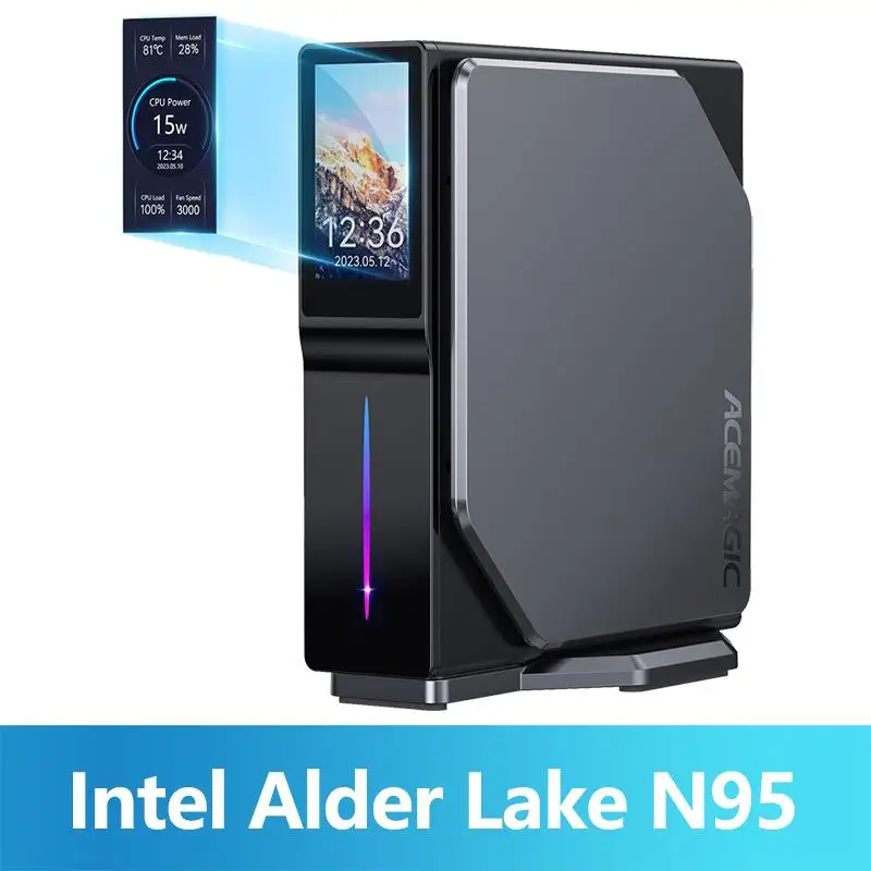 New! S1 Mini PC Gamer Windows 11 Intel 12th Alder Lake N100 DDR4 16GB 512GB WIFI5 ,Bluetooth 4.2 VGA Gaming Computer