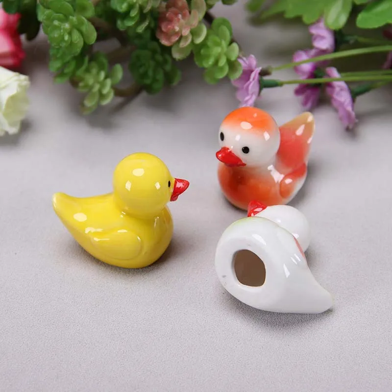 Mini Duck Ceramic Chopstick Pen Holder Cute Animal Kitchen Home Ornament Chopstick Rest Table Decor Accessaries 2025 New