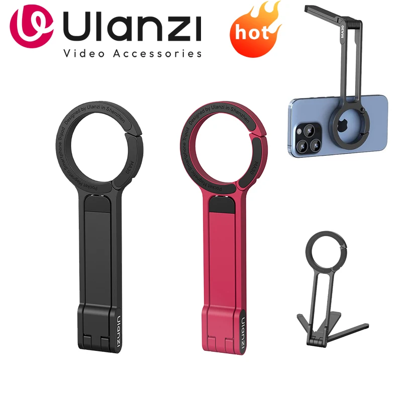 ULANZI MA30 Magnetic Phone Tripod Stand for iPhone 16 Samsung Xiaomi Huawei Vivo OPPO Magsafe Aluminium Smartphone Mini Bracket