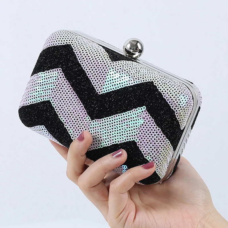 Green Clutch Bags Luxury Designer Sequins Wallets for Women Handbags Trends 2024 Elegant Purse Crossbody Evening Bag Female