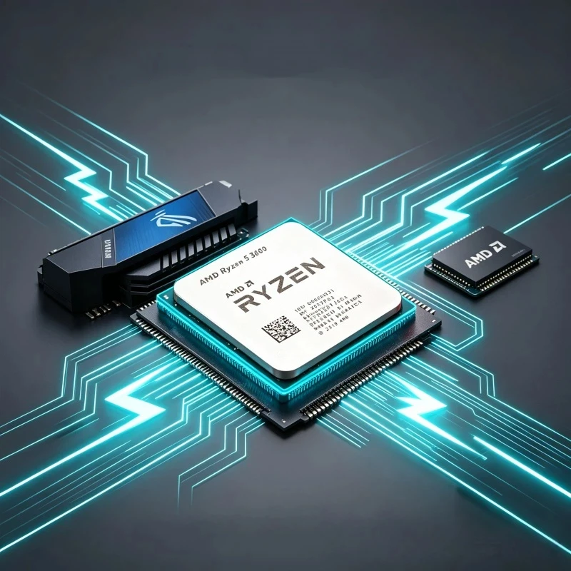 Gaming Processor AMD Ryzen 5 3600 Tray Chip AM4 Interface For Self Assembled Game Host Without Cooler