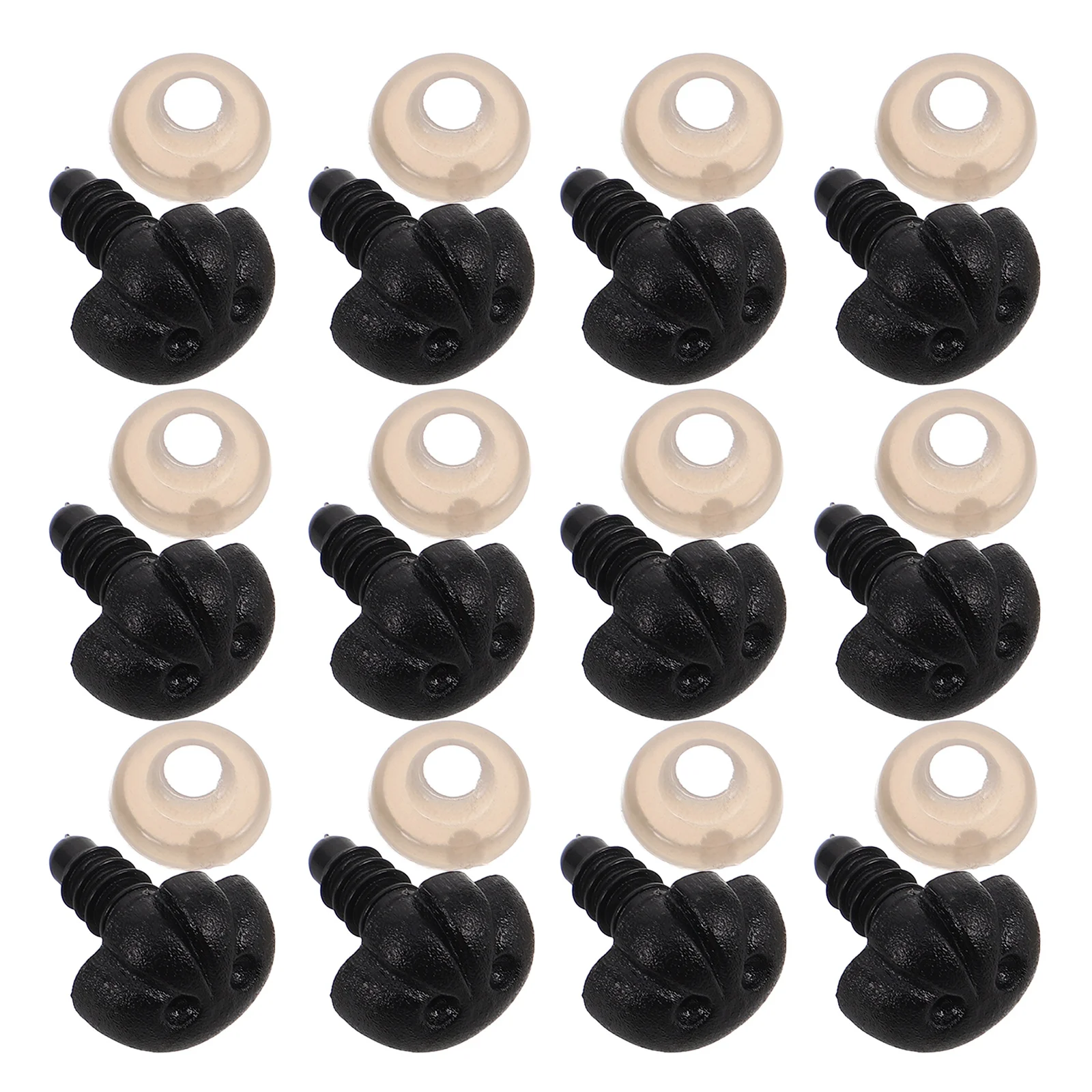 

100Sets Plastic Black Nose Easy Install Amigurumi Crochet Puppet Bears Stuffed Animals Craft Accessories