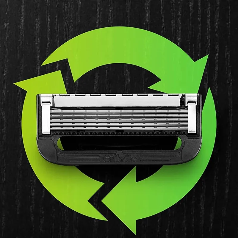 عبوات شفرات حلاقة جيليت لابز متوافقة مع شفرات شفرات جيليت لابز مع شريط تقشير وشفرات حلاقة ساخنة 6 خراطيش/عبوة