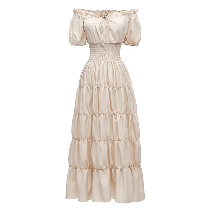 Vestido renacentista de la Edad Media para mujer, disfraz de escenario para Halloween, juego de rol, Ropa Retro