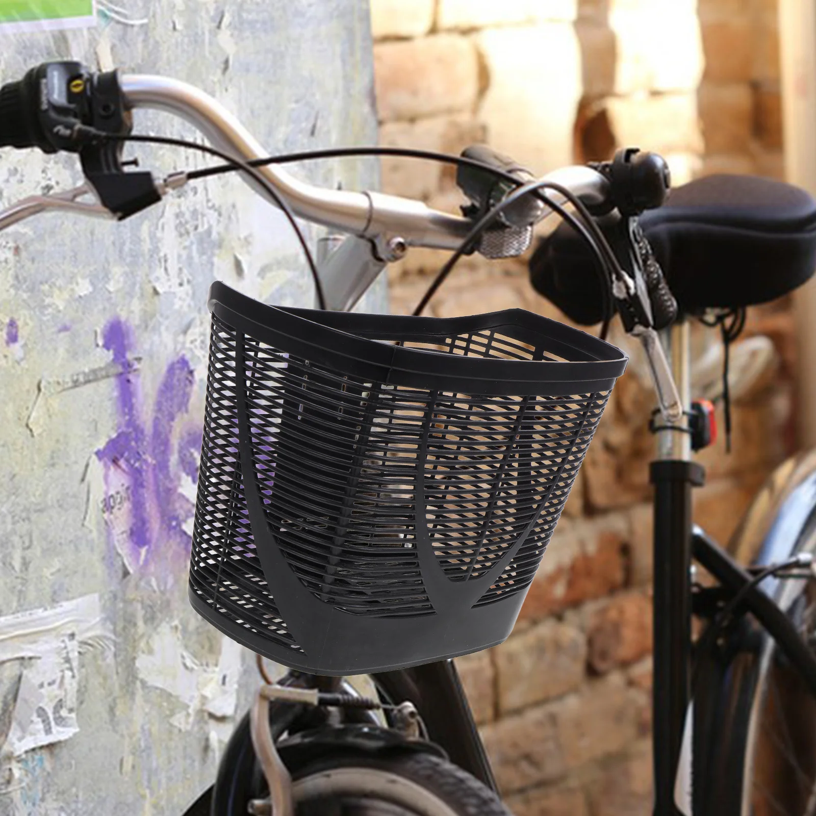 

Front Basket for Electric Bike and Mobility Scooter Waterproof Plastic Construction Wide Fit for Adult and Bicycle Storage