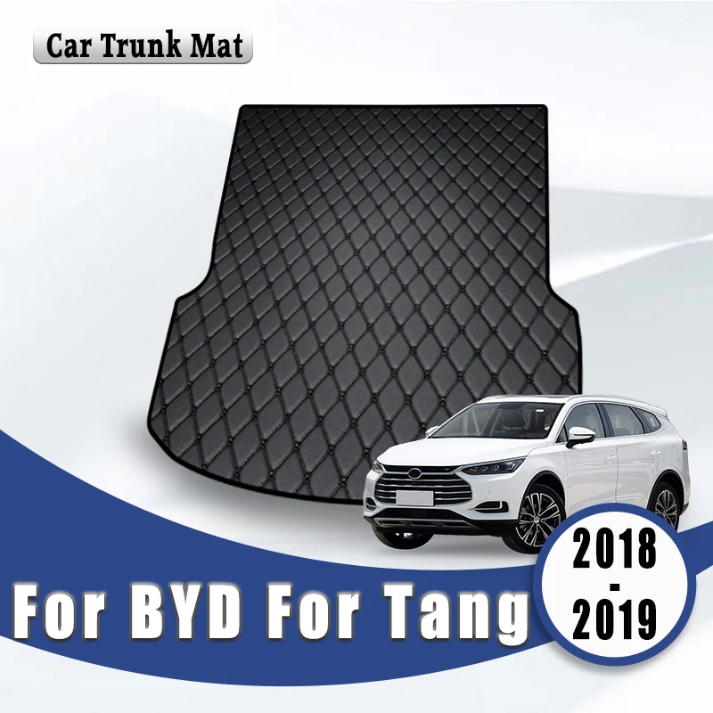 

Car Trunk Mats For BYD For Tang 2018 2019 Auto Vehicles Cargo Liner Carpets Interior Accessories Products Automobiles Covers