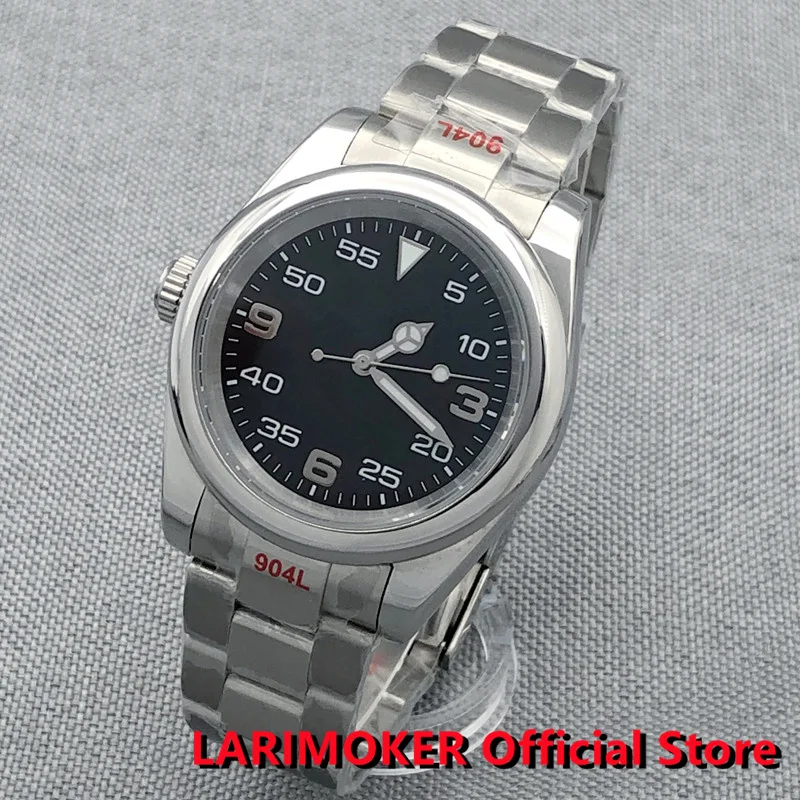 

LARIMOKER Brand New Design Crown at 9 o 'clock 36mm 39mm Self-winding NH35 Men's Luxurious Watch Sapphire 904L Oyster Strap