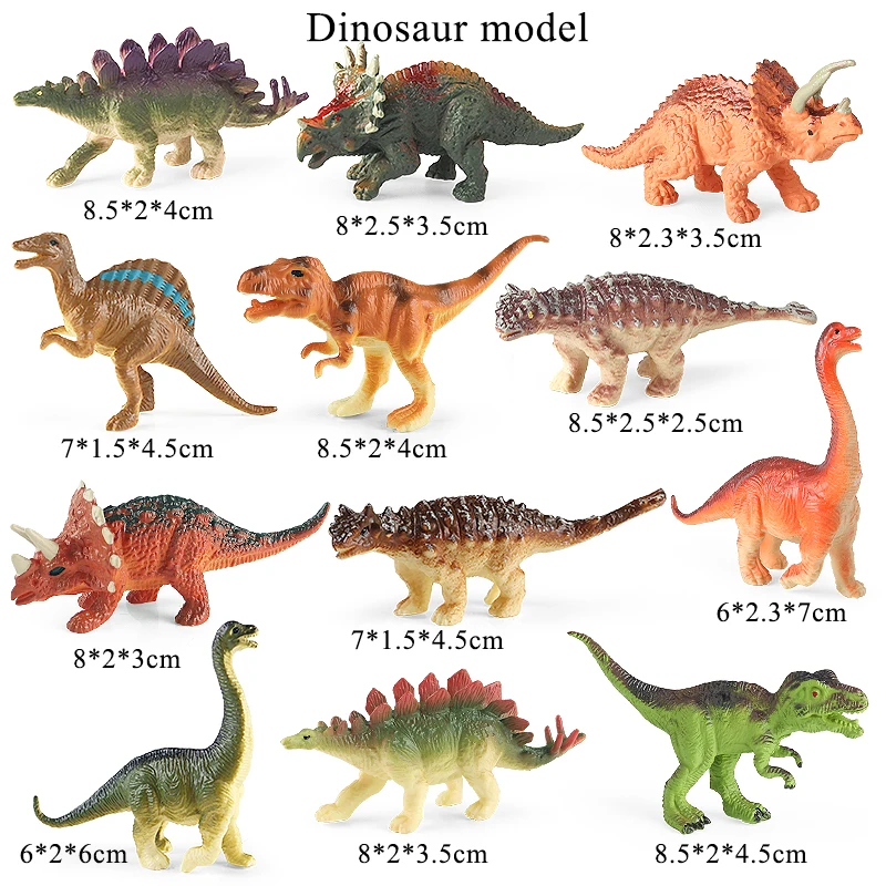 Oenux 12 قطعة مجموعة الديناصور الجوراسي الصغيرة Brinquedo T-Rex فيلوسيرابتور سبينوصور موساسور نموذج عمل الشكل جمع لعبة طفل