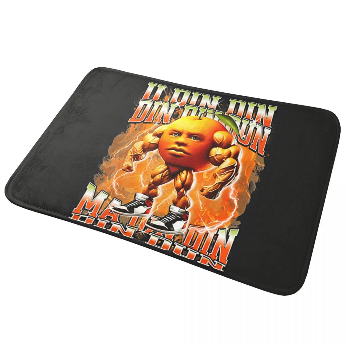 Iconic U Din Din Din Dun Gen Z Italian Brainrot Muscular Anti-slip Doormat Floor Mat Carpet Rug for Kitchen Entrance Footpad Mat