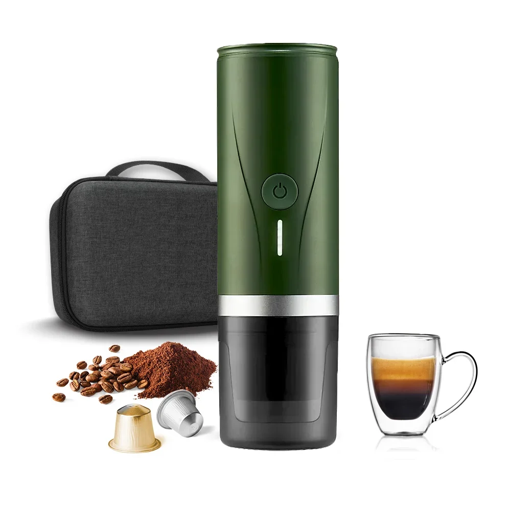 Heated Portable Capsule Coffee Machine Semi-auto Espresso Maker Mini Electric Coffee Extractor Home Car Outdoor Gift