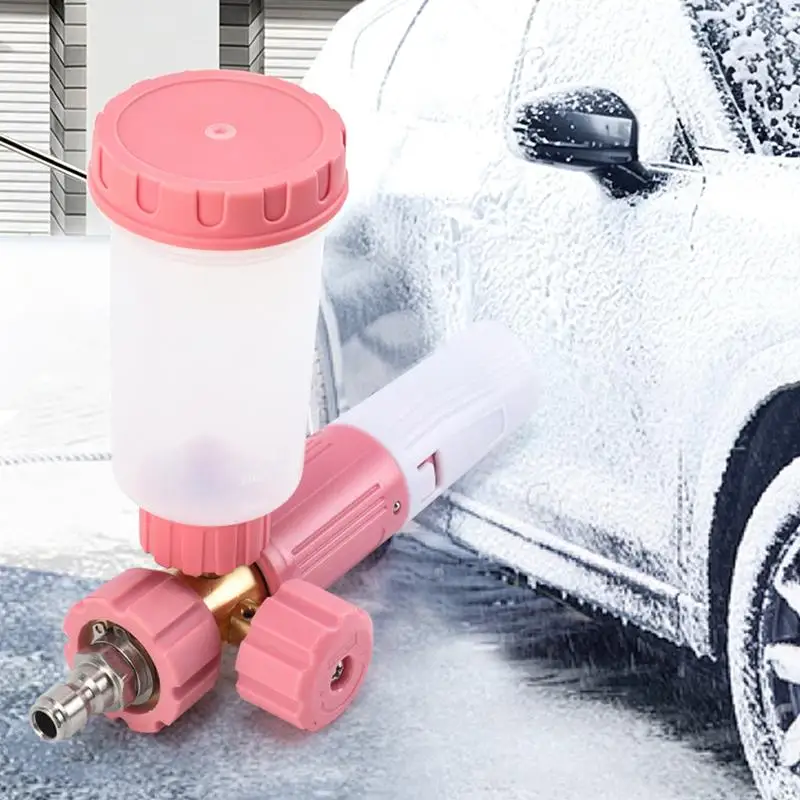 100ml Handheld Snow Foam Sprayer Cannon - 1/4' Quick Connect High Pressure Soap Bottle For Car Washing Multi Functional Nozzle
