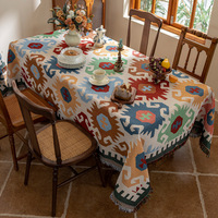 Multi Functional Tablecloth Cotton Yarn Tassel Dining Table Cloth Outdoor Living Room Double-sided Camp and Picnic Mat Available