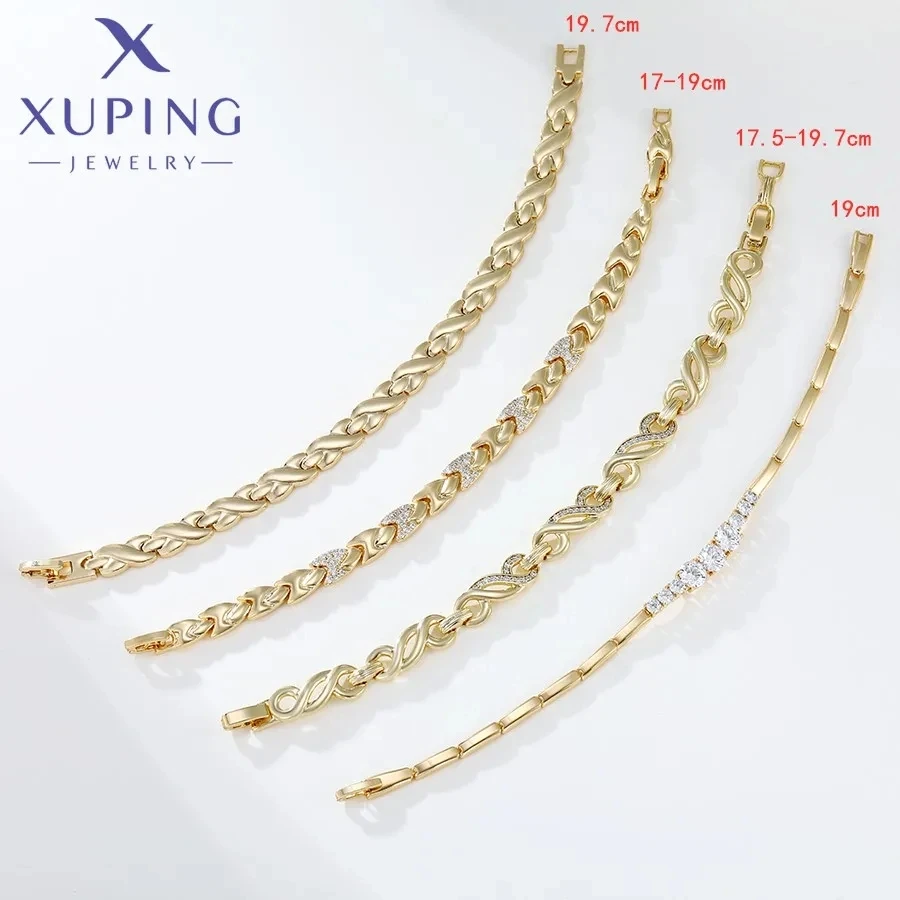 Xuping Jewelry New Arrival Fashion Hand Bracelets Promotion Copper Alloy Gold Plated Charm Bracelets for Women Party Gift