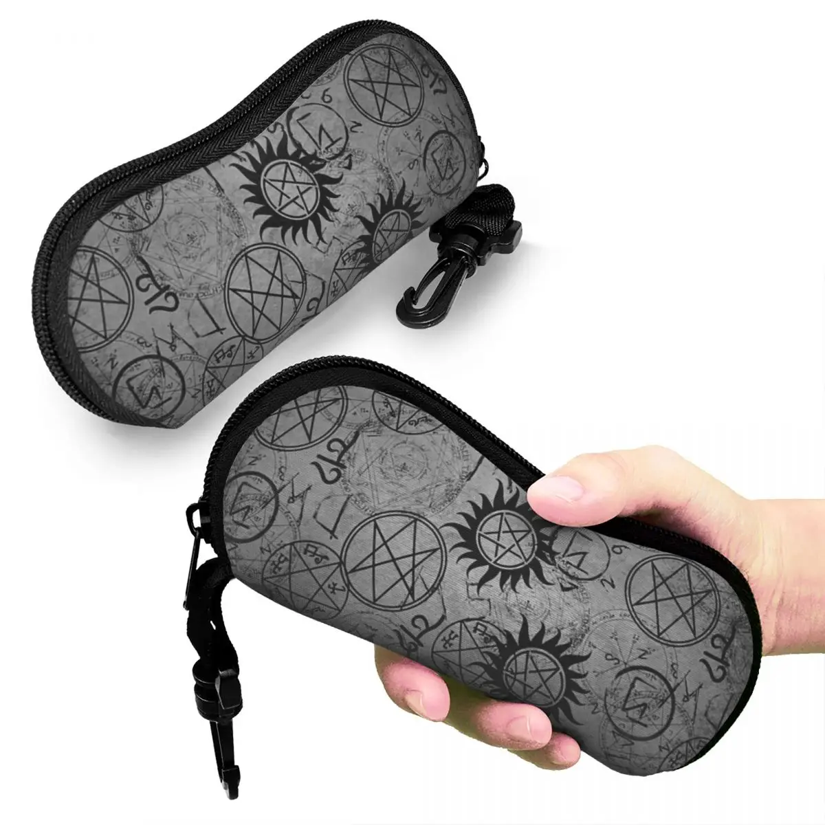 

Supernatural Grey Shell Glasses Case Protector Sunglasses Box Women Men Soft Eyeglass Bag Pouch