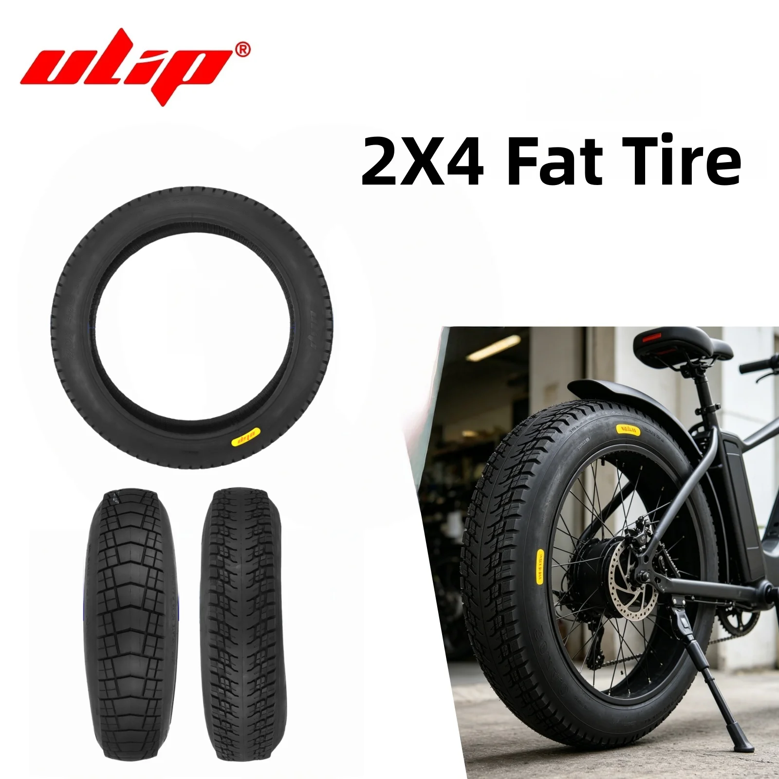 

Ulip 20x4.0 Electric Bicycle Fat Tire 20 Inch Durable Outside Tyre 20*4.0 Thickened Snow Beach MTB Outer Tire Replacement