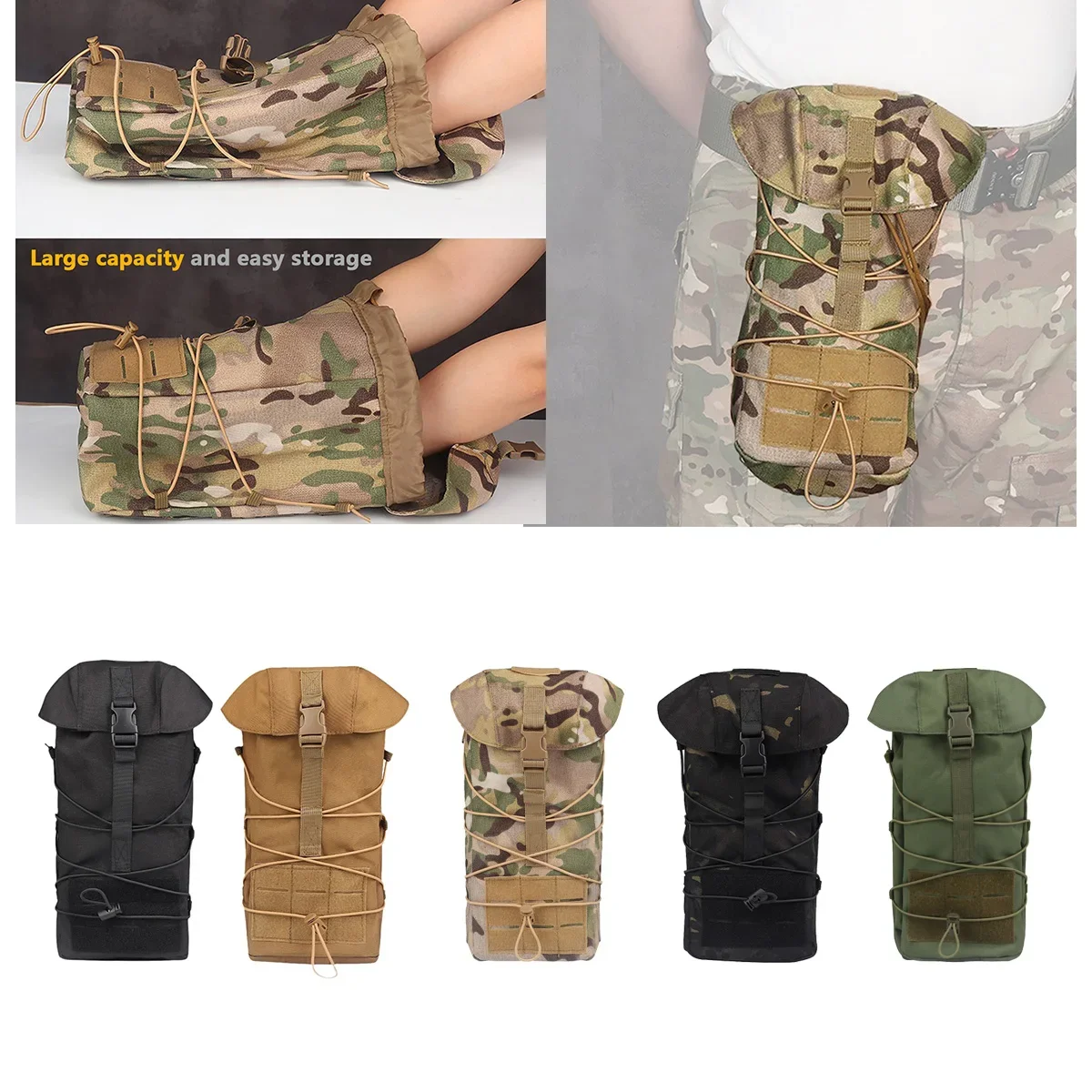 Tactical Waist Bag Molle Multi-Function High Quality Stretchable Waist Sundry Recycling Pouch Hunting Accessories Utility Pouch