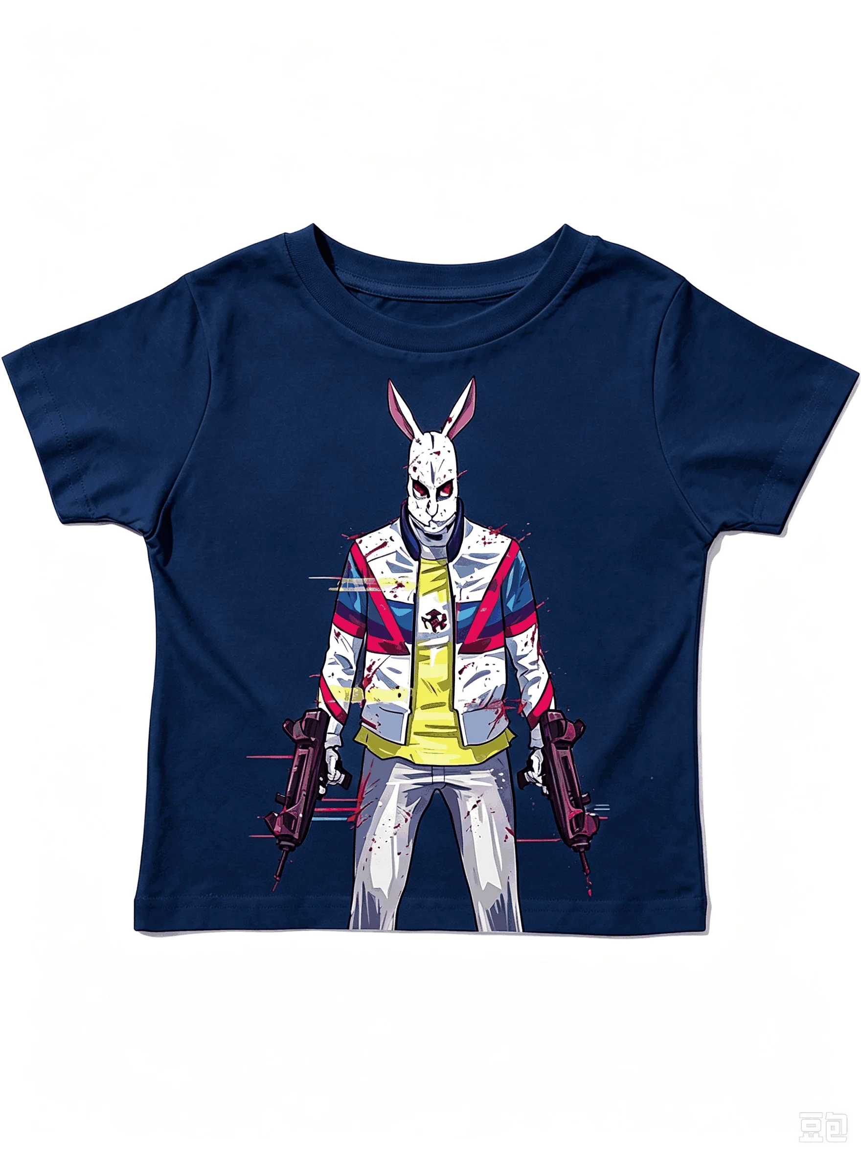 HOTLINE MIAMI Printed Cotton Neutral O-Neck Short Sleeve Streetwear Trendy Cotton Oversized Unisex Vintage Loose Breathable soft
