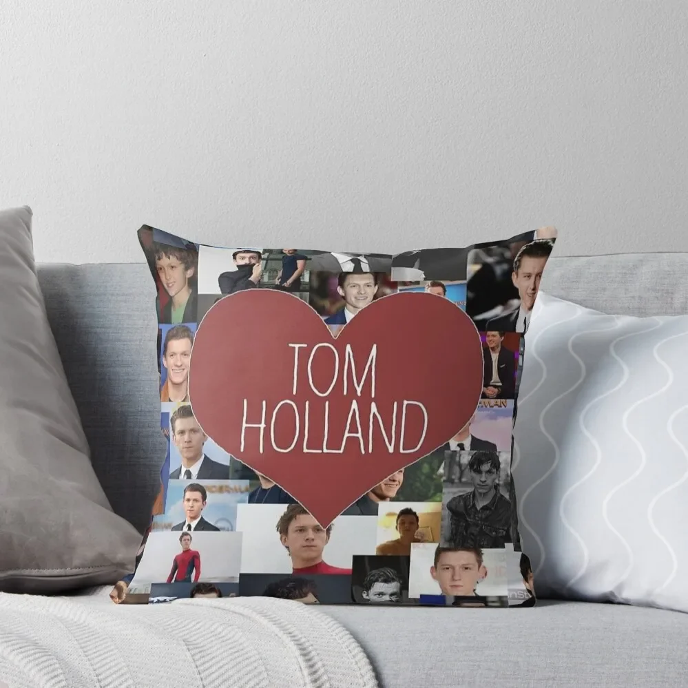 

tom holland blanket/stickers Throw Pillow Embroidered Cushion Cover Pillow Cases Decorative luxury covers pillow