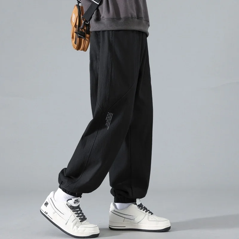 Small Feet Sweatpants Shorts Foot-binding Overalls For Men Large Size Sports Pants For Work Jeans Thin Loose Casual Fugees Pants