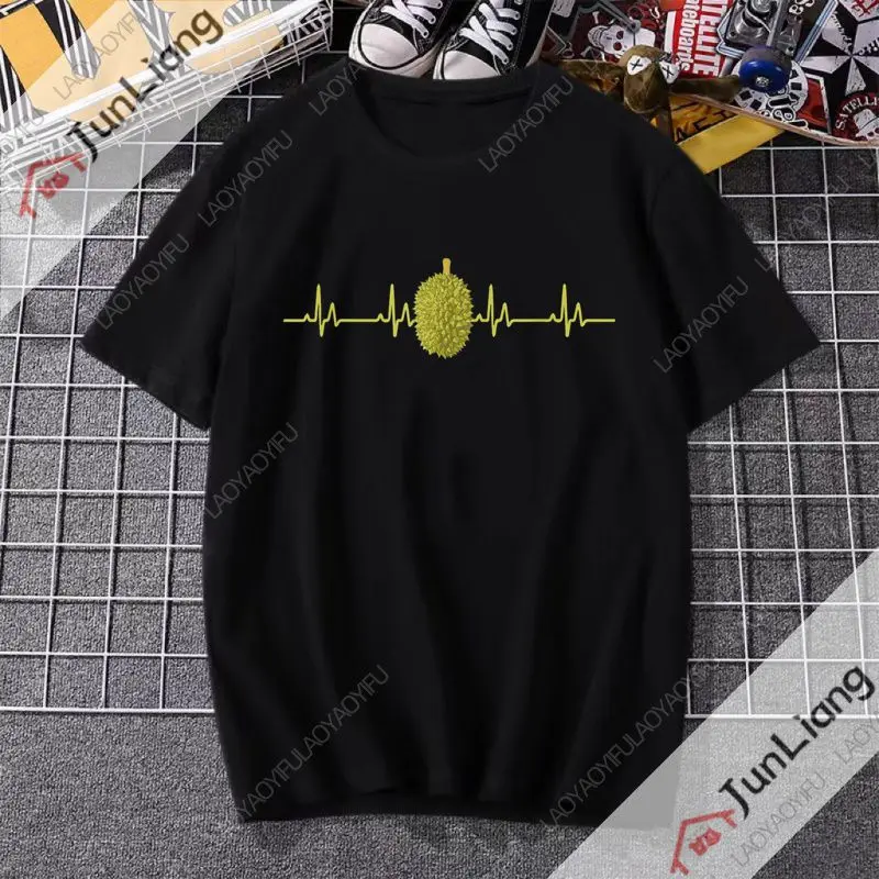 Durian Lover T-shirt Summer Short Sleeved Round Neck Fashion Casual Harajuku Top Loose Unisque Streetwear