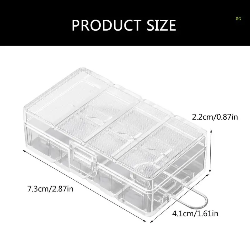 Travel Friendly Storage Delicate Battery Storage Box Perfect for 16340 Batteries Dropshipping
