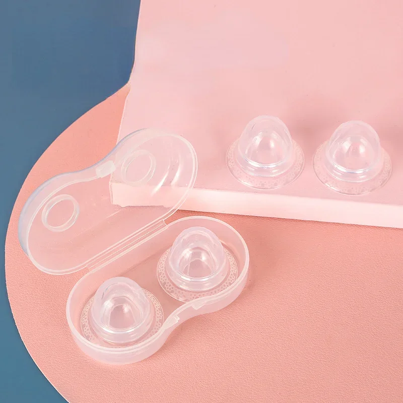 Correction de mamelon en Silicone, bouclier de mamelon, correcteur de ventouse plat, 2 pièces, Correcteur de mamelon plat en Silicone, Correction de sein