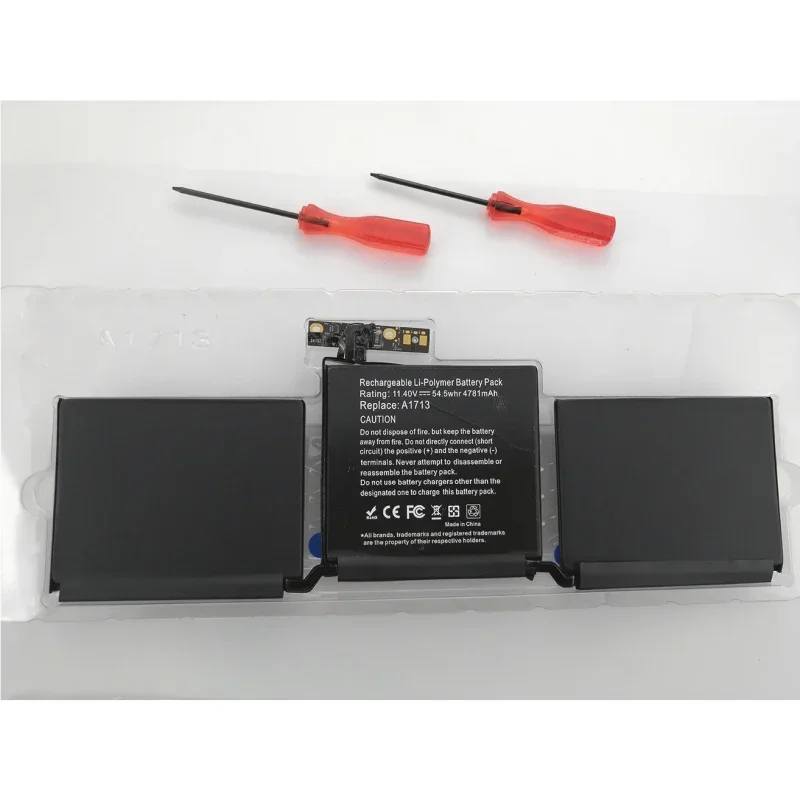 A1713 4781mAh Laptop Battery For Apple MacBook Pro 13\