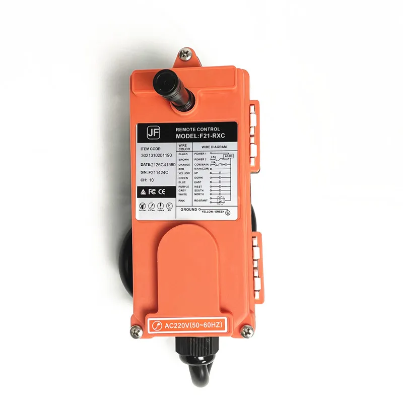 JF21-E1B 220V 380V Industrial Remote Controller Switches Hoist Crane Control Lift Crane 1 Transmitter + 1 Receiver F21-E1B