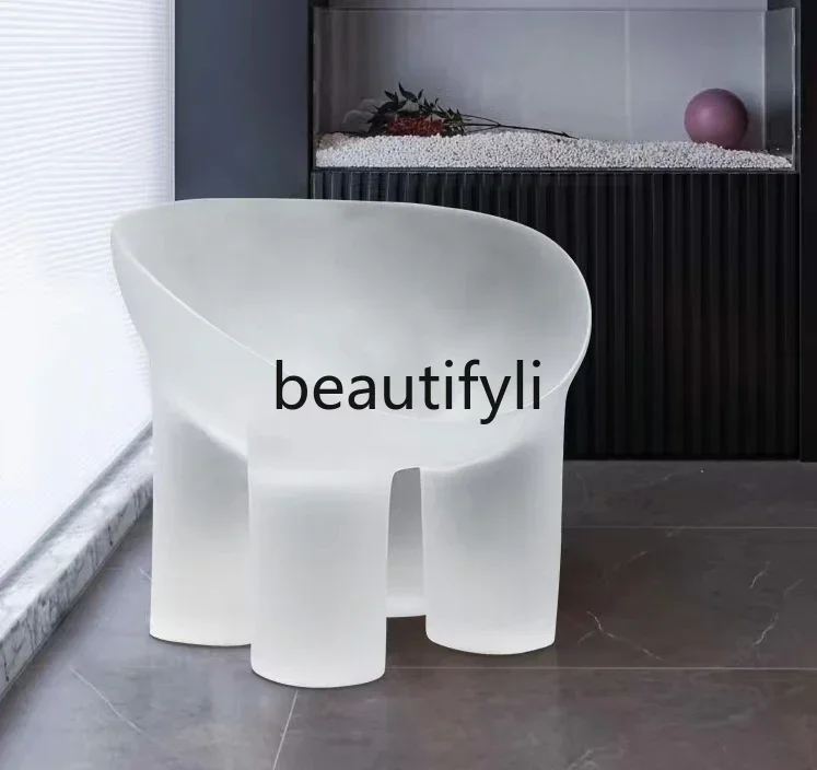 03 S51 European modern light luxury simple transparent resin chair stool Nordic creative personality elephant leg chair spec