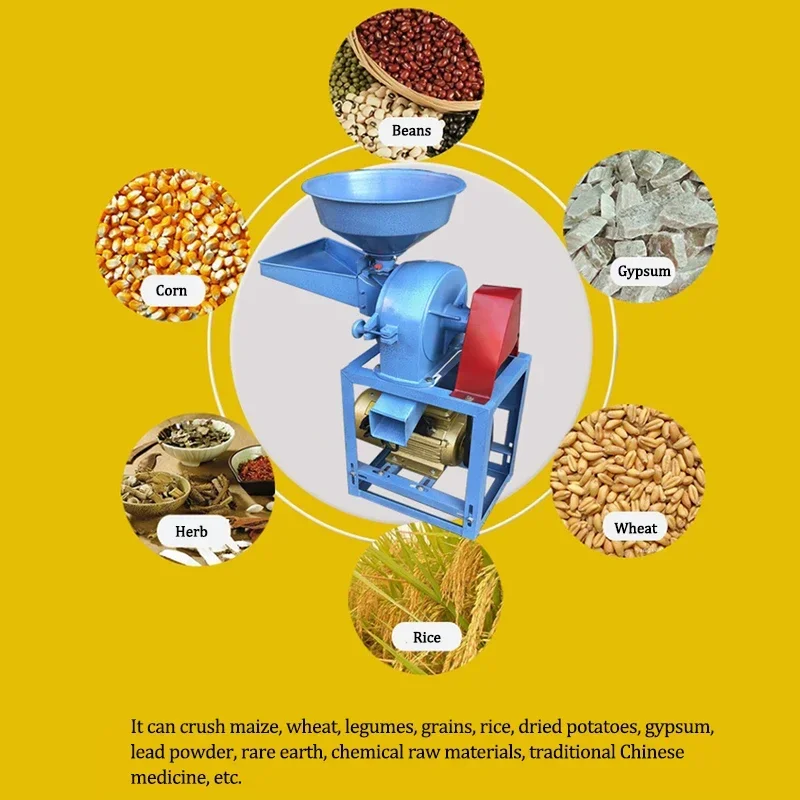 Corn food grinder small household 220v feed grains grains pepper wheat beans flour milling machine speed adjustable