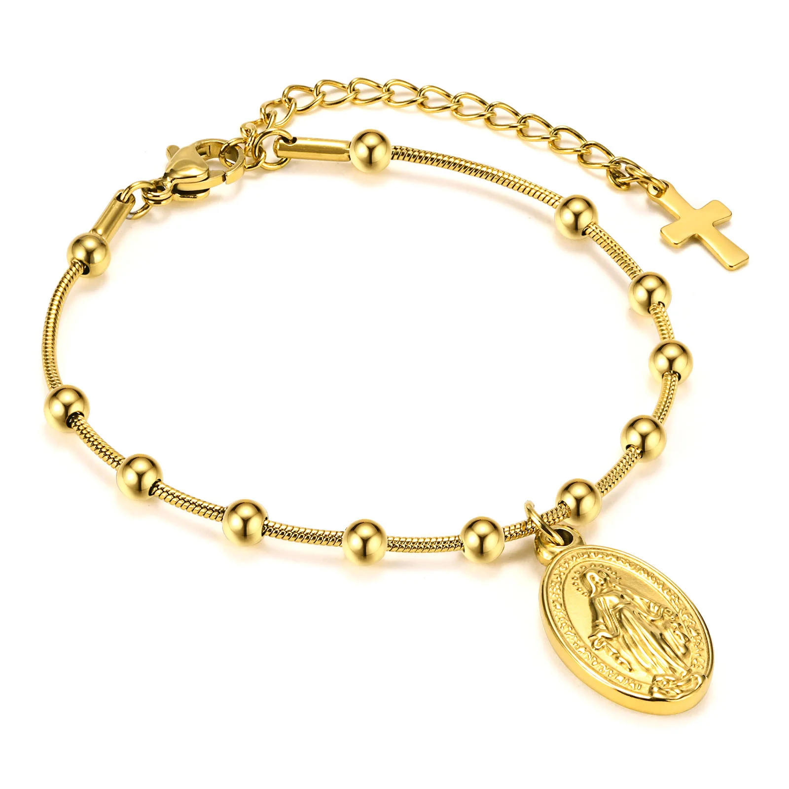 Damen-Büroklammer-Kettenarmband, verstellbares Kettenarmband aus 18 Karat vergoldetem Edelstahl, klobiger, stapelbarer, geschichteter Schmuck