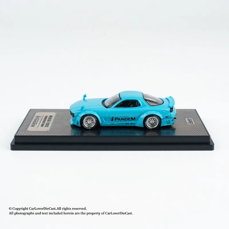 INNO1:64 Mazda RX7 FD3S modified rocket rabbit PANDEM alloy car model, simulation static desktop decoration, male toys.