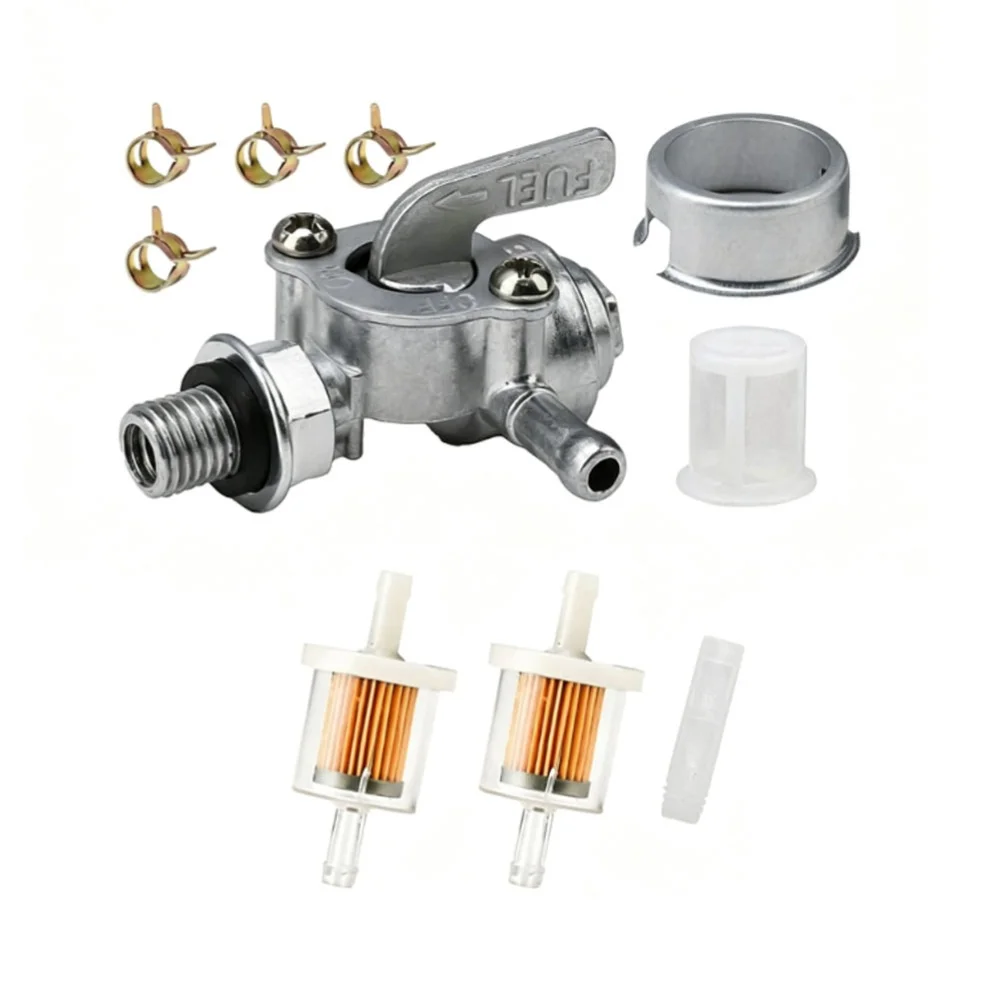 Fuel Valve Kit with M10x1.25mm Thread for Generator Lawn Mower Tractor and Snow Blower Fuel System Maintenance