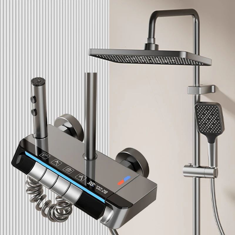 

Advanced Smart Shower System with Voice Control, Digital Timer, and Multi-Spray Modes for Modern Home Bathrooms