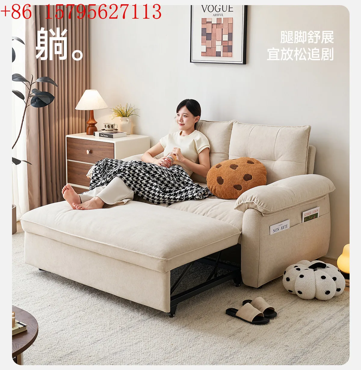 Removable and washable sofa sheets, double bed, small apartment folding cloud nest sofa