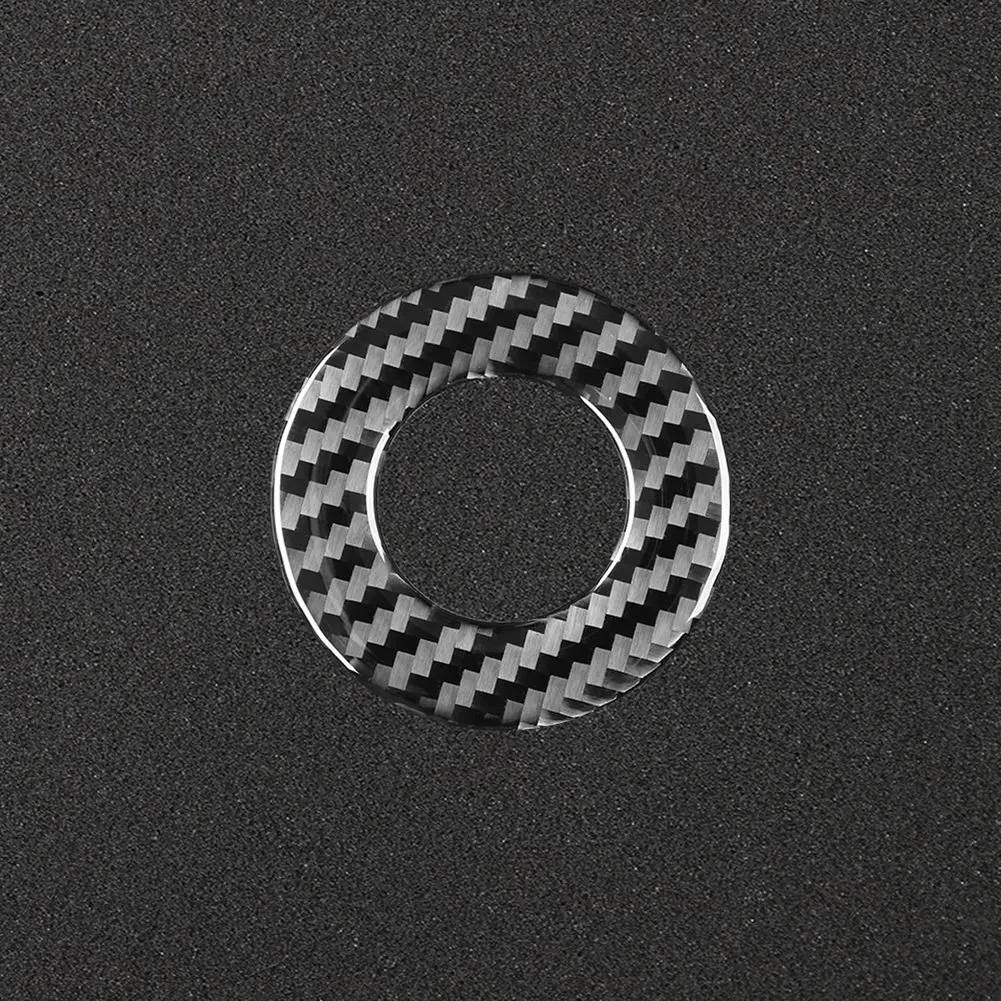 B09A Carbon Fiber Engine Start Ignition Circle Cover Trim Sticker for Chevrolet Cruze 2009-2015 Interior Accessories