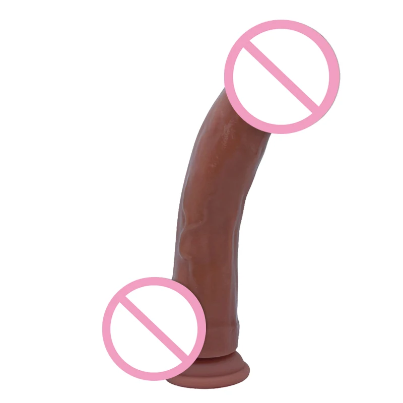 Dildo realista suave de gran tamaño con ventosa para penetración anal, juguete sexual para adultos/juguete anal para masturbación femenina.