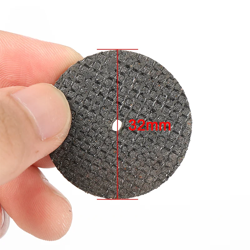 100pcs 32mm Resin Cut-off Wheel Cutting Disc Kit For Dremel Rotary Hobby Tool Bit Dremel Accessories +2pc Mandrel