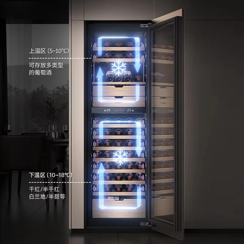 Customized Thermostatic Electric Wine Cigar Cooler Cabinet Stainless Steel Mini Outdoor RV Refrigerator Glass Door Commercial