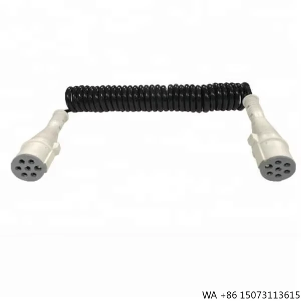 Heavt-duty Euro 24v 7 Pin to 7 Pin  Plug Adapter Trailer  Plug Spiral Cable Extension Cable 7-Pin