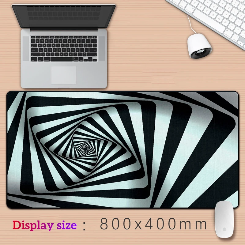 3d efeito visual arte impressão hd xxl mouse pad gamer acessório quente grande bloqueio de computador borda teclado tapete presente oficial