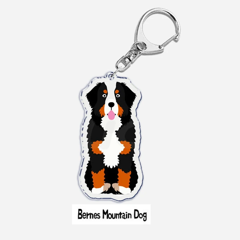 Dog Beagle Bulldog Papillon Dachshund Key Chain Keychains Ring for Accessories Bag Pendant Keyring Jewelry Pet Souvenir Pet Gift