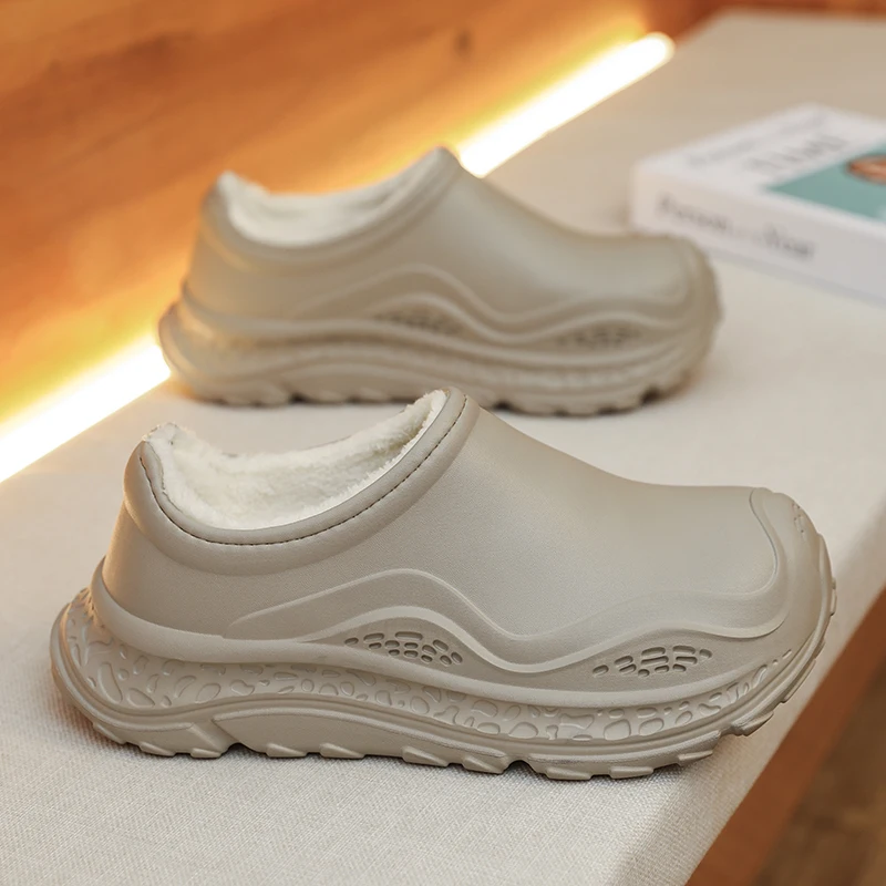 

Winter Boots Slippers for Men Household Cotton Slippers Shoes for Men Add Cotton Indoor and Outdoor Non-Slip Wear-resistant New