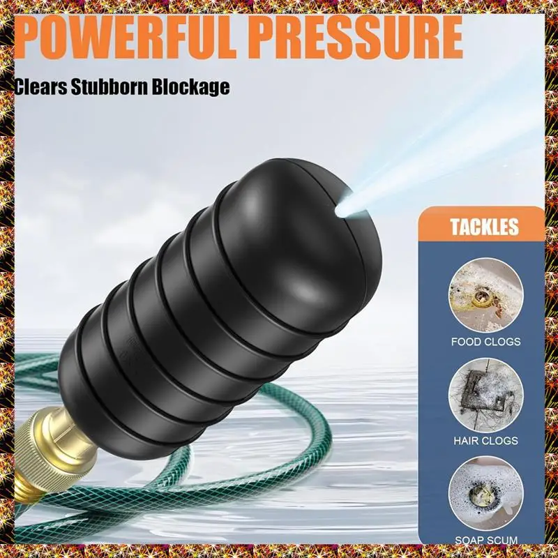 BTCL Rubber Drain Cleaning Bladder Unclogger For Bathroom Sinks, Showers, Swimming Pool Drains