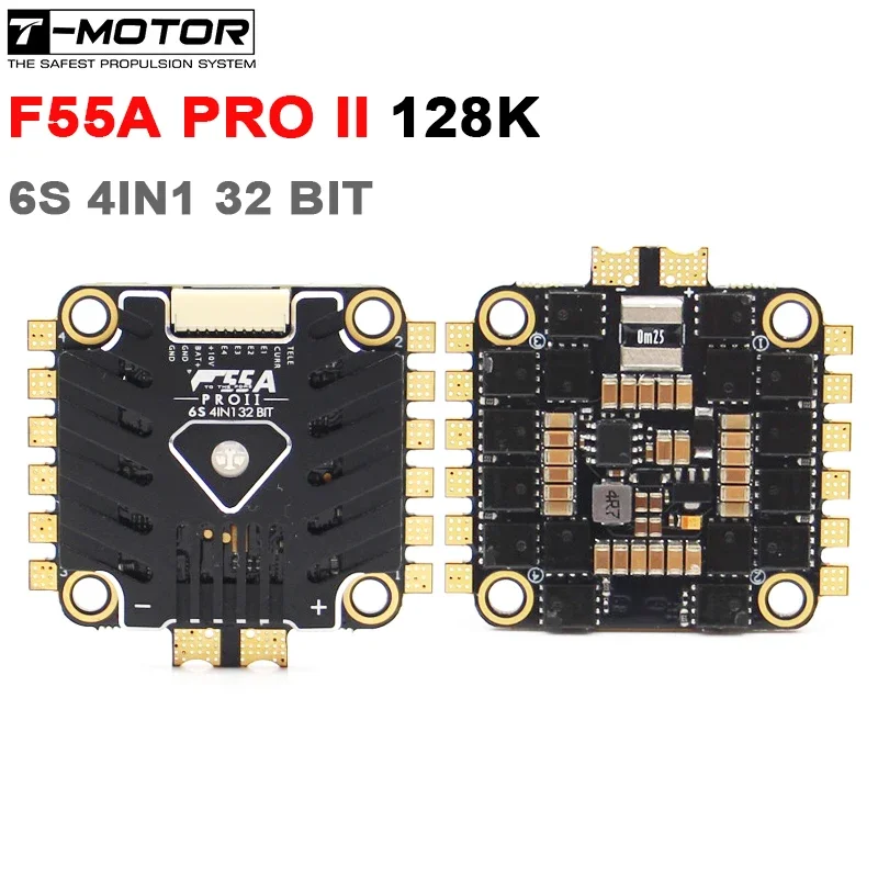 

T-MOTOR F55A PRO II 6S 4IN1 32 BIT 128KHz Brushless ESC Speed Controller HYBIRD POWER BLHELI_32 10V 2A BEC for RC Racing Drones