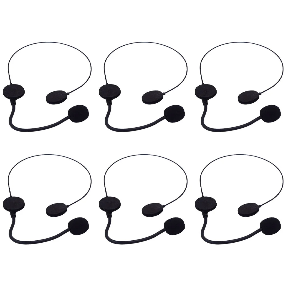 6 Pcs Toy Microphone Prop Headset Headsets Apparel Headpiece Costume Accessory Props for Party Cosplay