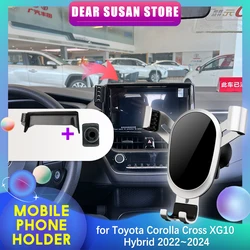 Car Mobile Phone Holder for Toyota Corolla Cross XG10 Hybrid 2022~2024 Air Vent Clip Stand Support Accessories iPhone Samsung