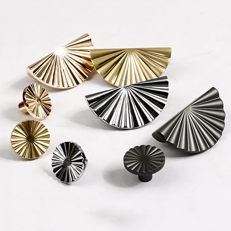 

Wardrobe Door Handle, Zinc Alloy, Light Luxury, Modern, Simple, Semi-circular, Golden Gray, Cabinet Drawer, High-end Door Handle