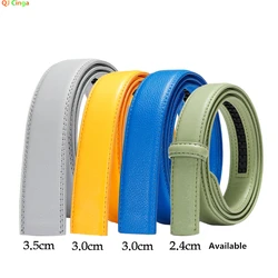 2.4cm 3.0cm 3.5cm Width Available,PU Automatic Buckle Strip Yellow Belt Gray Belt Blue Green Belts (No Belt Metal Buckle) 2026